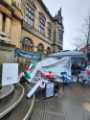 Sheffield Coalition against Israeli Apartheid / Sheffield Palestine Solidarity Campaign event outside Sheffield Town Hall