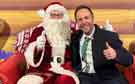 Councillor Ben Miskell, Chair of the Transport, Regeneration and Climate Policy Committee at Sheffield City Council with Father Christmas Councillor Ben Miskell, Chair of the Transport, Regeneration and Climate Policy Committee at Sheffield City Council with Father Christmas