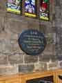 Plaque commemorating the visit of Queen Elizabeth II to Sheffield Cathedral to distribute Royal Maundy [money], 2nd April, 2015