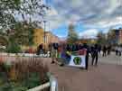 Protest opposing a UK Independence Party (UKIP) march in Sheffield
