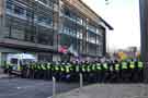 Police line at a UK Independence Party (UKIP) march, Blonk Street Police line at a UK Independence Party (UKIP) march, Blonk Street