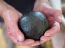 Cannonball dug up from the grounds of Burnside House, Wood Fall Lane, Low Bradfield in 2023 Cannonball dug up from the grounds of Burnside House, Wood Fall Lane, Low Bradfield in 2023