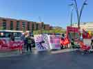 Protest by Sheffield Solidarity Group, Sheaf Street, c. 2022