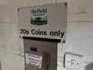 Sheffield Town Hall, closed ladies toilets, coin slot