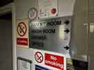 Sheffield Town Hall, closed ladies toilets, direction sign