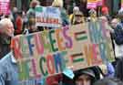 Demonstration against racism and in support of refugees