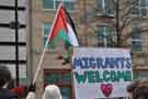 Banner at the demonstration against Racism and in support of refugees, Tudor Square