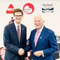 Sheffield City Council Leader, Councillor Tom Hunt with (right) Barry Hearn, President of Matchroom Sport Sheffield City Council Leader, Councillor Tom Hunt with (right) Barry Hearn, President of Matchroom Sport