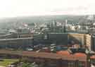 View from Hyde Park Flats of Park Hill Flats and city centre showing (centre) Sheffield City Polytechnic