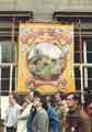 Miners Strike Rally, Holly Street -  banner of the Bolsover Branch of the National Union of Mineworkers outside the City Hall