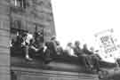 Miners Strike Rally, Holly Street showing miners at the City Hall