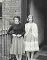 Maria and Doris [outside the offices of] Joshua Wortley Accountants, Paradise Square