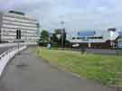 Eyre Street showing (left) Midland Bank offices, Deacon House and (right) Decathlon, sportswear store