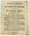 Notice of sale of working tools, scissors, steel and household furniture of John Dearden, scissorsmith, in Copper Street, Sheffield