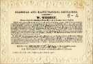 Advertising card: Classical and Mathematical Education, W. Wright, having resigned the situation of Under Master at the Grammar School, Sheffield ... classes in Latin and Greek Classics]