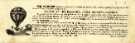 Advertisement: Mr Sadler begs leave once again to inform the public, that nothing opposing, he purposes, at the hour of two, to-morrow afternoon, to ascend his balloon, from Burgin's Garden ...