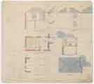 Plan, elevation, etc of an unidentified domestic house