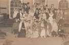 The Village Wedding, showing Woodhouse Wesleyan Church theatrical group in costume in the church Sunday School building, c.1920's