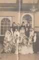 The Village Wedding, showing Woodhouse Wesleyan Church theatrical group in costume in the church Sunday School building, c.1920's