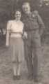 Sidney Keeton of Woodhouse in Second World War military uniform (1939-1944), and Ina Ellis (presumed to be his sweetheart/fiancée), early 1940s