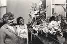 Woodhouse Wesleyan Methodist Church Centenary Flower Festival, showing Mrs Rosie Oakes and Mrs Marjorie Williamson, 8 Sep 1978