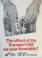 Pamphlet warning of the impact of the Government's Transport Bill on public bus services, 1984/5