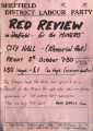 'Red Review' in Sheffield for the miners, Sheffield City Hall