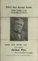 Front cover of election leaflet of Arthur Pye, Independent candidate for Walkley Ward in the Municipal Elections 