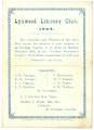 View: arc06276 Lynwood Literary Club, invitation to an evening concert (cover)