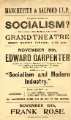 Flier for a lecture by Edward Carpenter on Socialism and Modern Industry for Manchester and Salford Independent Labour Party