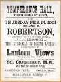 Flier for a lecture by Jonathan M Robertson on 'The Struggle in South Africa', with Edward Carpenter taking the chair Flier for a lecture by Jonathan M Robertson on 'The Struggle in South Africa', with Edward Carpenter taking the chair