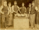 Sheffield Smelting Company Limited, Royds Mill, Windsor Street - workmen, c. 1887