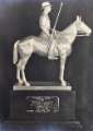 Statuette of rider on a horse made by Walker and Hall