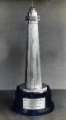 Sterling silver model of a lighthouse, exact to scale, made by Walker and Hall Sterling silver model of a lighthouse, exact to scale, made by Walker and Hall