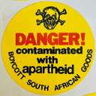 Consumer boycott sticker, anti-apartheid movement, 1980s Consumer boycott sticker, anti-apartheid movement, 1980s