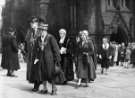 View: arc06844 John Henry Bingham, Lord Mayor of Sheffield, 1954-1955: Outside the Cathedral on Civic Sunday