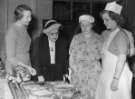 John Henry Bingham, Lord Mayor of Sheffield, 1954-1955: Visit to Totley Hall Training College, Totley Hall Lane showing (second left) Lady Mayoress, Mrs Bingham