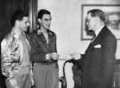 John Henry Bingham, Lord Mayor of Sheffield, 1954-1955: Receiving greetings from Sheffield, Tasmania. Allen and Kevin Dyer