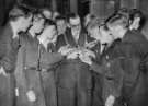 John Henry Bingham, Lord Mayor of Sheffield, 1954-1955: Apprentices from Newton Chambers Ltd. visit to the Town Hall