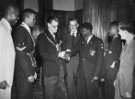 View: arc06953 John Henry Bingham, Lord Mayor of Sheffield, 1954-1955: The Boys Brigade. Members from the Bahamas [West Indies], [visit the] Town Hall