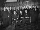John Henry Bingham, Lord Mayor of Sheffield, 1954-1955: General Election candidates and agents at the Town Hall, Pinstone Street John Henry Bingham, Lord Mayor of Sheffield, 1954-1955: General Election candidates and agents at the Town Hall, Pinstone Street