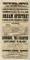 Theatre Royal playbill: The dream spectre!, 11 Nov 1848