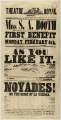 Theatre Royal playbill: As You Like It, etc., 8 Feb 1858