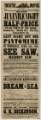 Theatre Royal playbill: See Saw, Margery Daw , etc., 14 Apr 1858