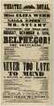Theatre Royal playbill: Belphegor, etc., 8 Nov 1858