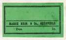 Blank label, Marsh Brothers and Co. [Ltd., steel manufacturers, Ponds Steel Works, Shude Lane], Sheffield, c. 1891