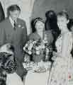 Batchelors Foods Ltd., works outing to Blackpool, Lancashire - 22 year old Norma Walker of the Stocks and Deliveries Department presents a bouquet of flowers to the Lady Mayoress