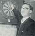 Batchelors Foods Ltd., Ernest Ashton at a darts match against Stanley Works at the New Inn (latterly the New Bridge Inn), Wadsley Bridge