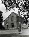 Matron Miss B. Janson, outside her home at Norwood Grange