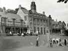 Miners playing basketball in front of the Hall, Miners Rehabilitation Centre, Royal Hospital Woofindin Annexe, Woofinden Hall, Whiteley Woods